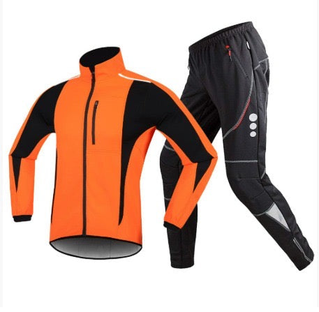 Winddichtes Winter-Set | Velo-Jacke & warme Hose