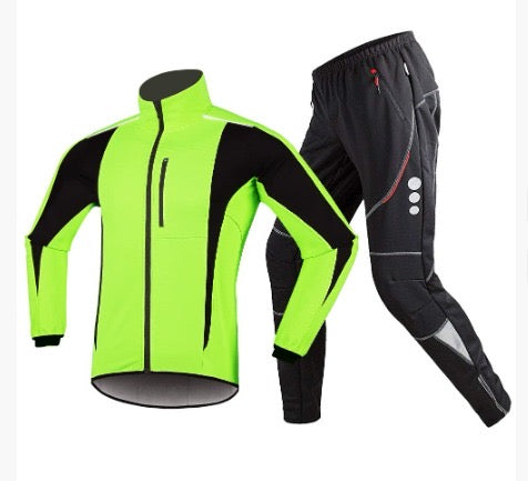 Winddichtes Winter-Set | Velo-Jacke & warme Hose