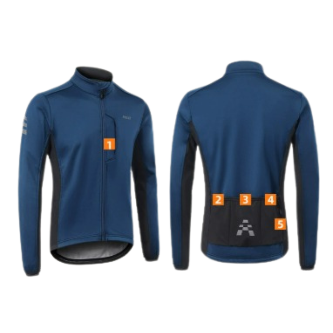 Winter Velojacke | Winddicht, Warm & Mit Fleece-Futter