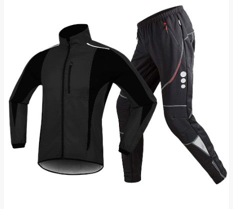 Winddichtes Winter-Set | Velo-Jacke & warme Hose