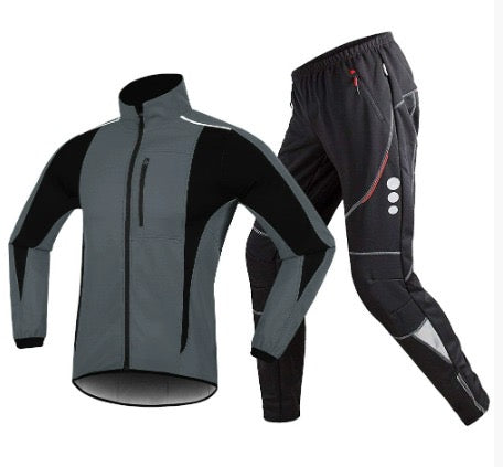 Winddichtes Winter-Set | Velo-Jacke & warme Hose