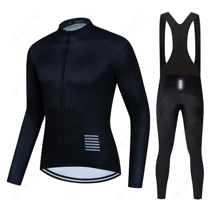 Langarm Radsport Set – Fleece-gefütterti Version