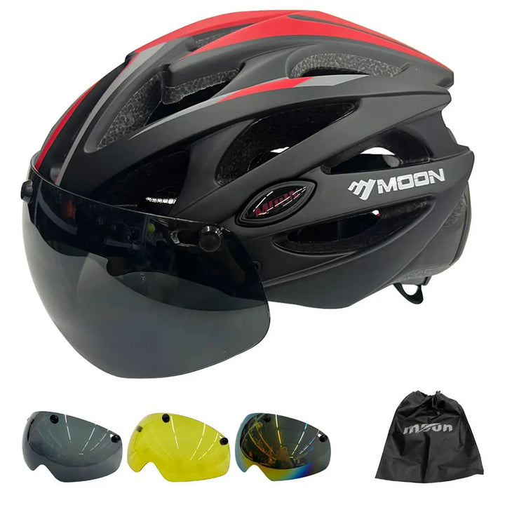 Moon | PRO Velo-Helm mit integrierter Visier