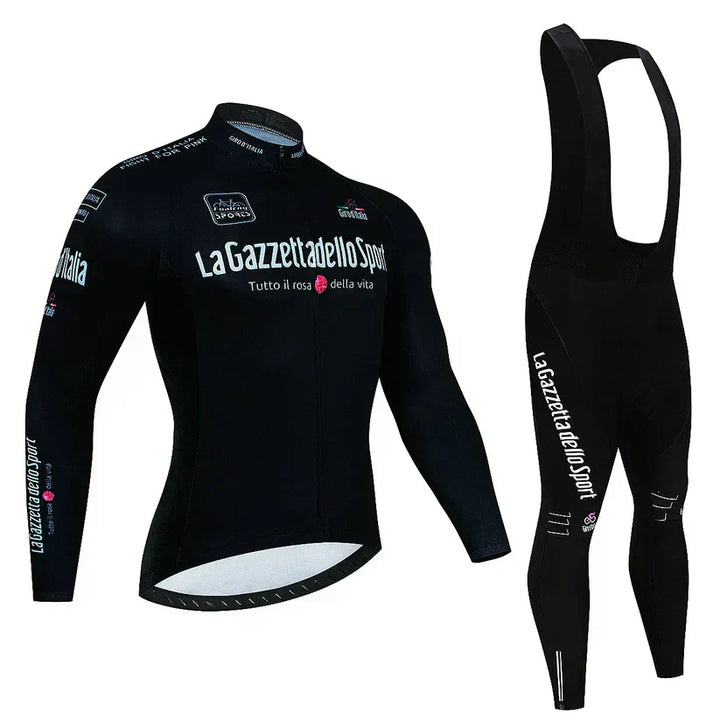 Giro D’Italia | Professionells Langarm-Radtrikot – Fleece-gefütterti Version