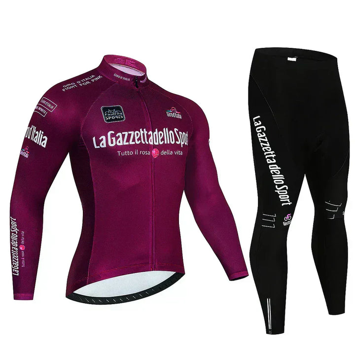 Giro D’Italia | Professionells Langarm-Radtrikot – Fleece-gefütterti Version