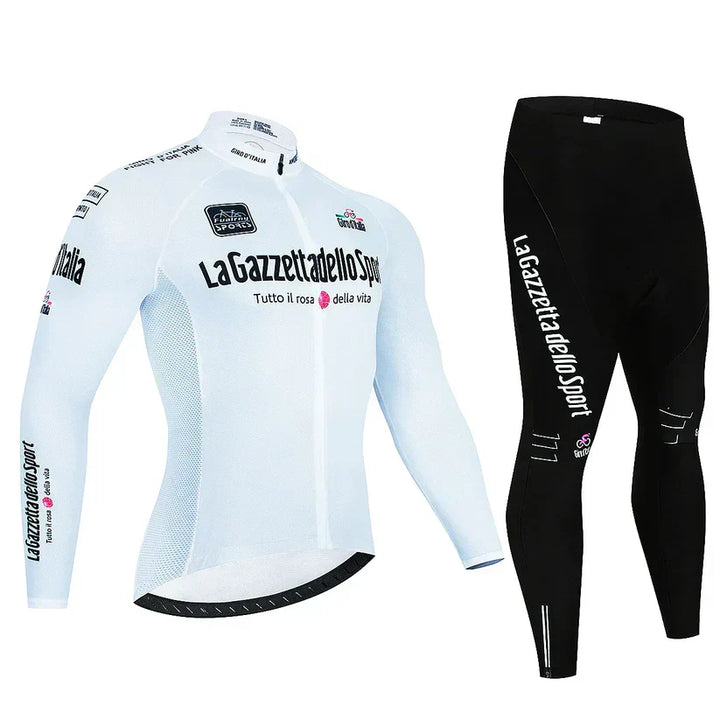 Giro D’Italia | Professionells Langarm-Radtrikot – Fleece-gefütterti Version