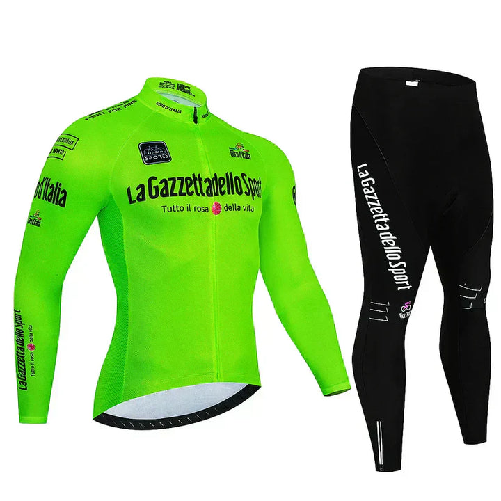 Giro D’Italia | Professionells Langarm-Radtrikot – Fleece-gefütterti Version