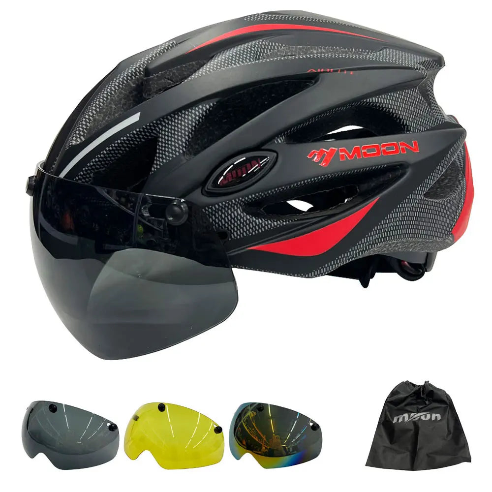 Moon | PRO Velo-Helm mit integrierter Visier