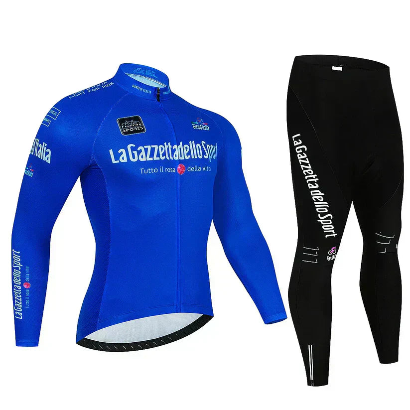 Giro D’Italia | Professionells Langarm-Radtrikot – Fleece-gefütterti Version