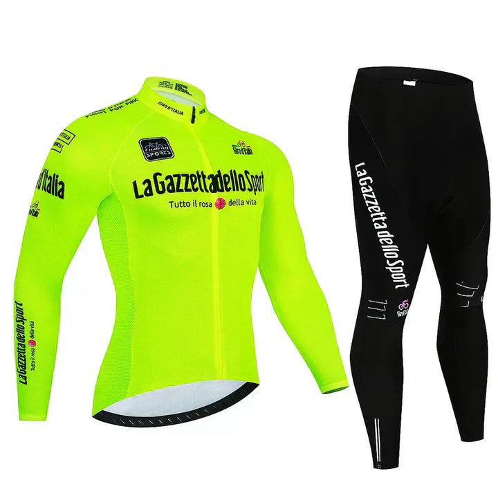 Giro D’Italia | Professionells Langarm-Radtrikot – Fleece-gefütterti Version