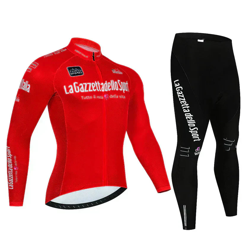 Giro D’Italia | Professionells Langarm-Radtrikot – Fleece-gefütterti Version