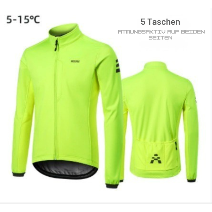 Winter Velojacke | Winddicht, Warm & Mit Fleece-Futter