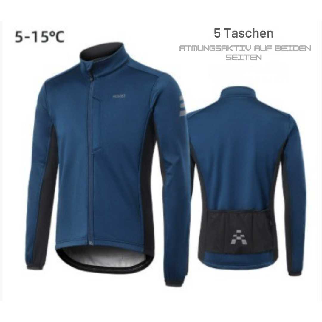 Winter Velojacke | Winddicht, Warm & Mit Fleece-Futter