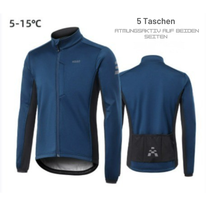 Winter Velojacke | Winddicht, Warm & Mit Fleece-Futter